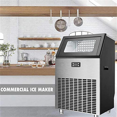 YUKOOL 200 Lb. Daily Production Cube Clear Ice Freestanding Ice Maker | Fridge.com