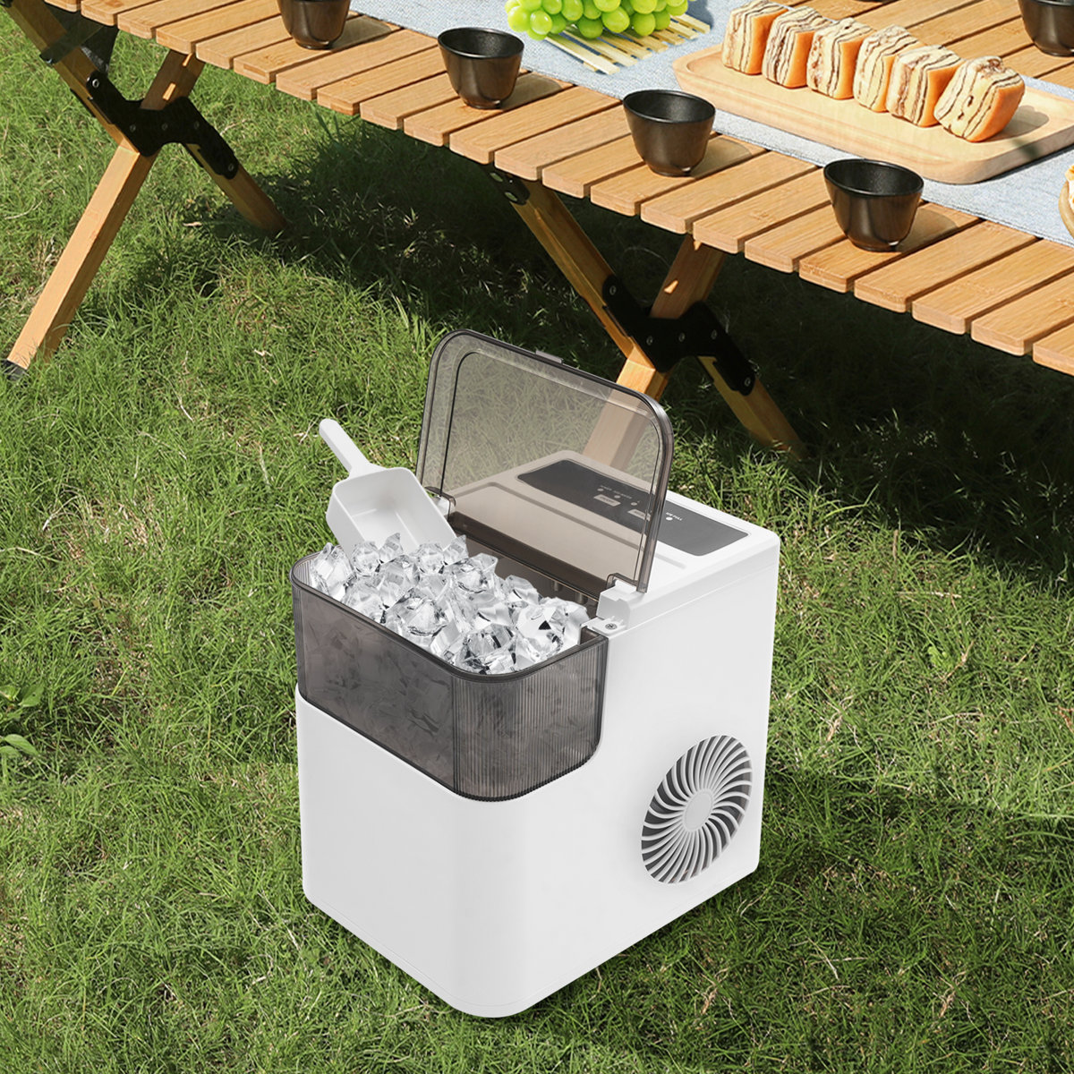 1.4L Portable Countertop Ice Maker 26 Lbs/Day Clear Bullet Ice, 8-Minute Cycle, Self-Cleaning, Removable Basket | Fridge.com
