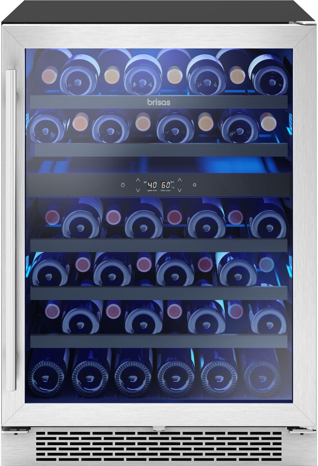 Brisas by Zephyr 24" 46-Bottle Dual Zone Wine Cooler | Fridge.com
