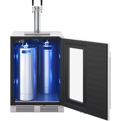 Presrv 5.6 cu. ft. Convertible Beer Kegerator in Stainless Steel with Double Tap and 107-Can Beverage Storage | Fridge.com