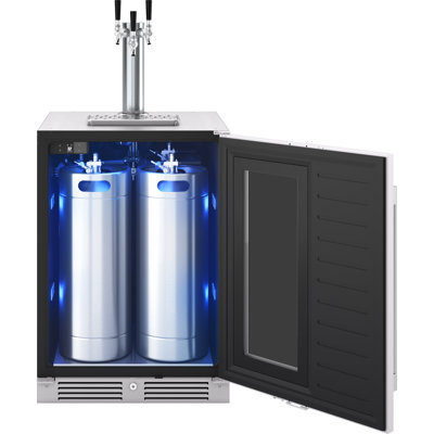 Presrv 5.6 cu. ft. Convertible Beer Kegerator in Stainless Steel with Triple Tap and 107-Can Beverage Storage | Fridge.com