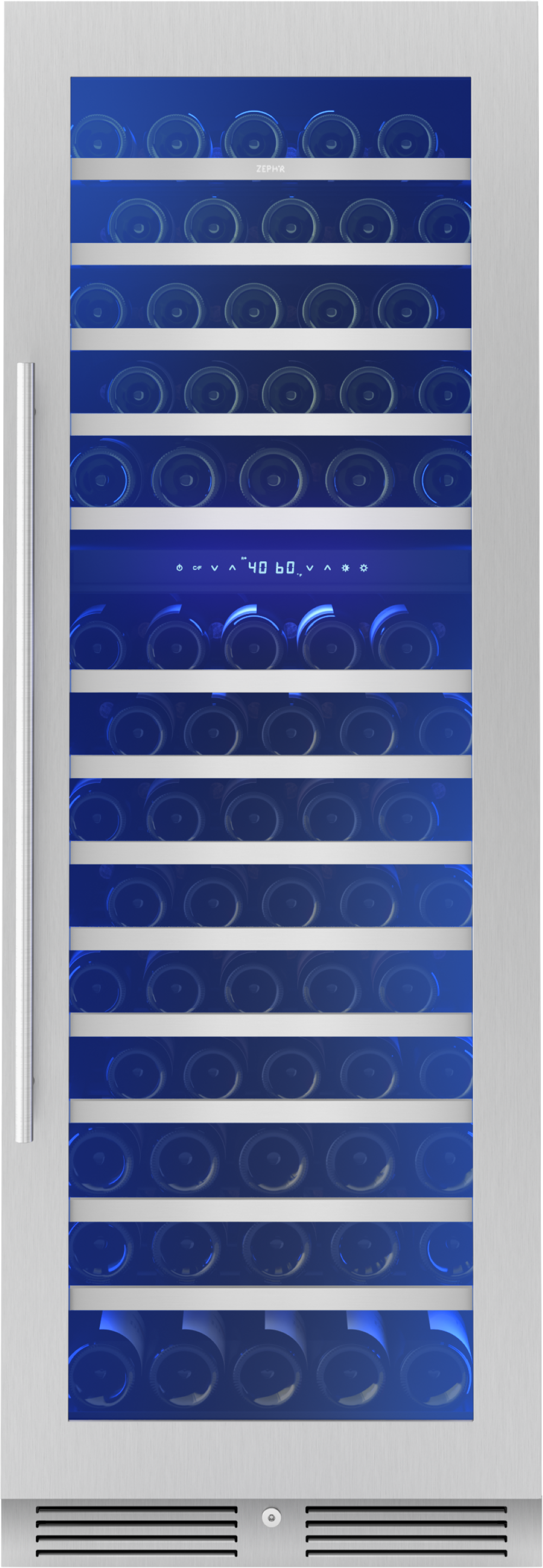 Zephyr Presrv 24 in. 132-Bottle Dual Zone Full Size Wine Cooler | Fridge.com