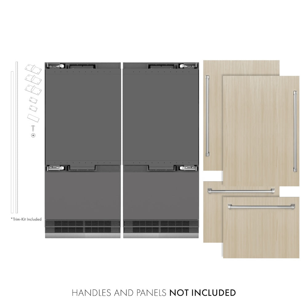 ZLINE 72 Inch Built In Counter Depth French Door Refrigerator GRBIT72 - View 3 | Fridge.com