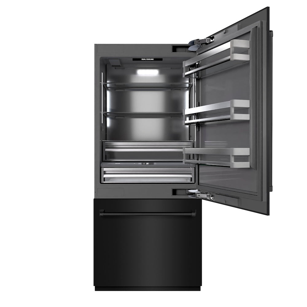 ZLINE 36 Inch 36" Built In Counter Depth Bottom Freezer Refrigerator GRBITBS36 | Fridge.com