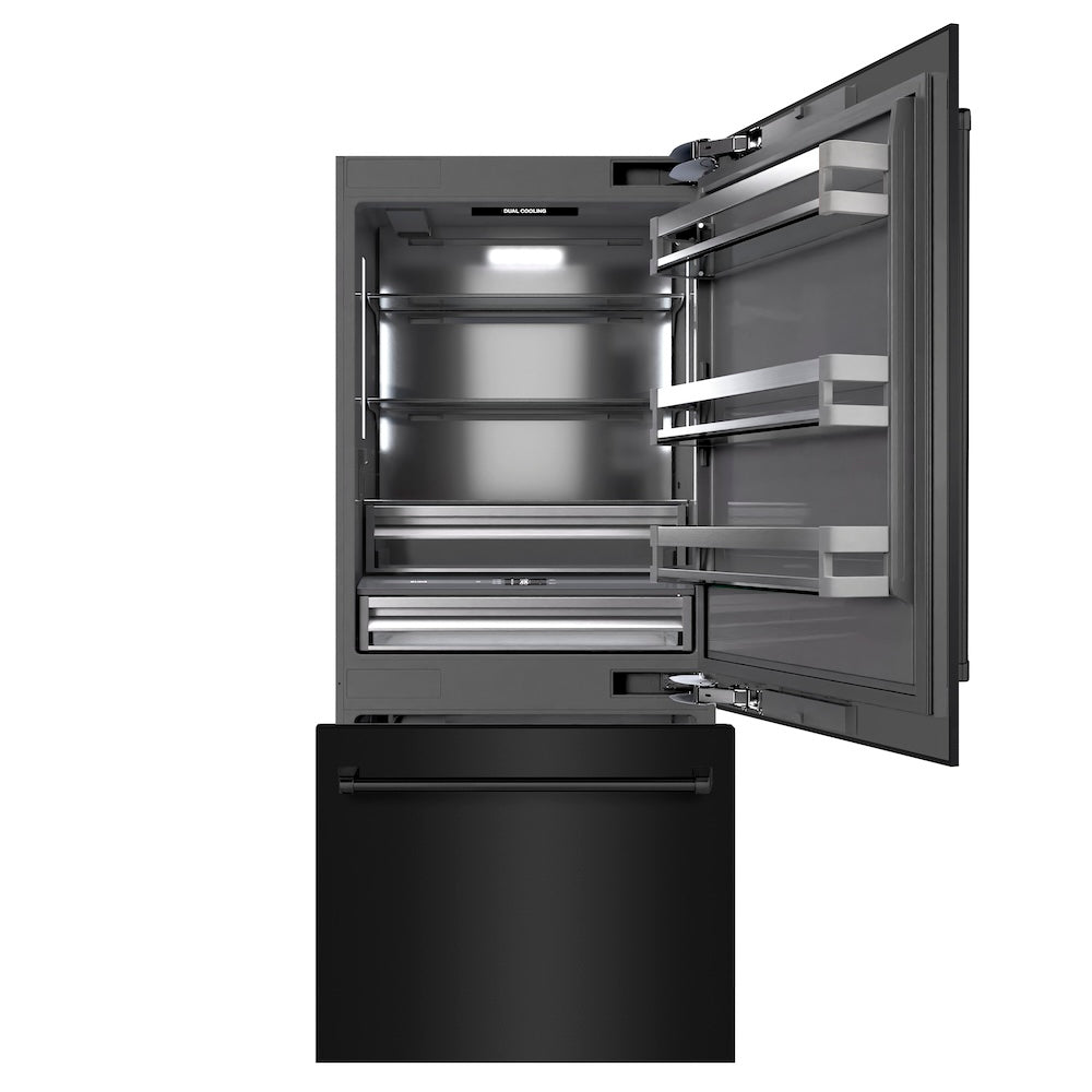 ZLINE 36 Inch 36" Built In Counter Depth Bottom Freezer Refrigerator GRBITBS36 - View 4 | Fridge.com