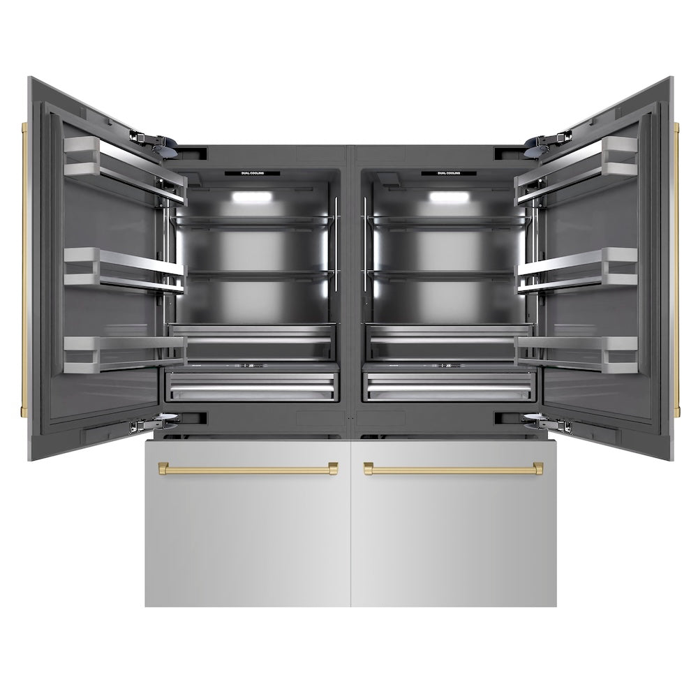 ZLINE 72 Inch autograph 72" Built In Counter Depth French Door Refrigerator GRBITZ30472CB | Fridge.com