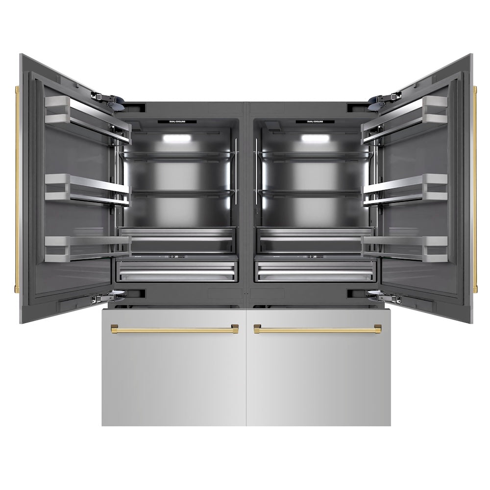 ZLINE 72 Inch Autograph 72" Built In Counter Depth French Door Refrigerator GRBITZ30472G - View 2 | Fridge.com