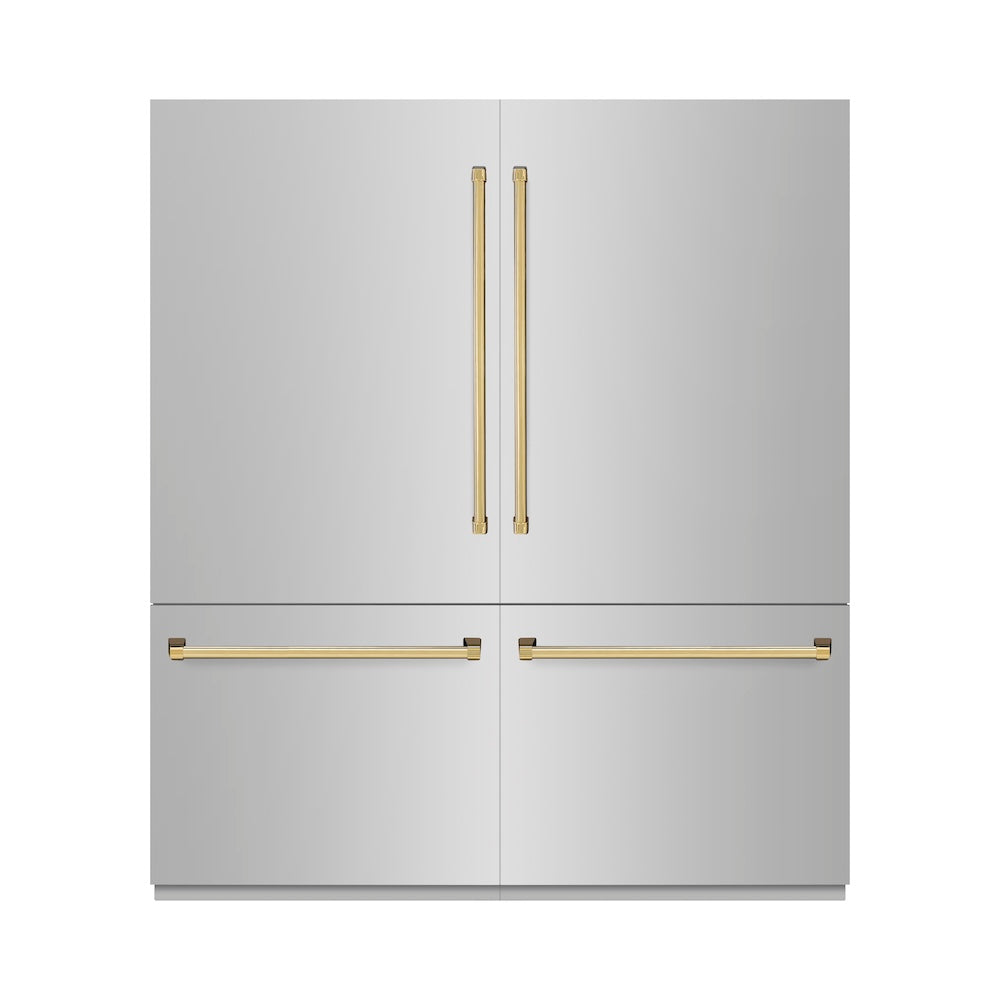 ZLINE 72 Inch Autograph 72" Built In Counter Depth French Door Refrigerator GRBITZ30472G - View 3 | Fridge.com