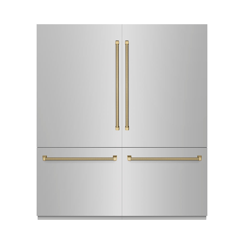 ZLINE 72 Inch Autograph 72" Built In Counter Depth French Door Refrigerator GRBITZ30472KCB - View 4 | Fridge.com