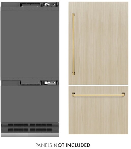 ZLINE 36 Inch autograph 36" Built In Counter Depth Bottom Freezer Refrigerator GRBITZ36G | Fridge.com