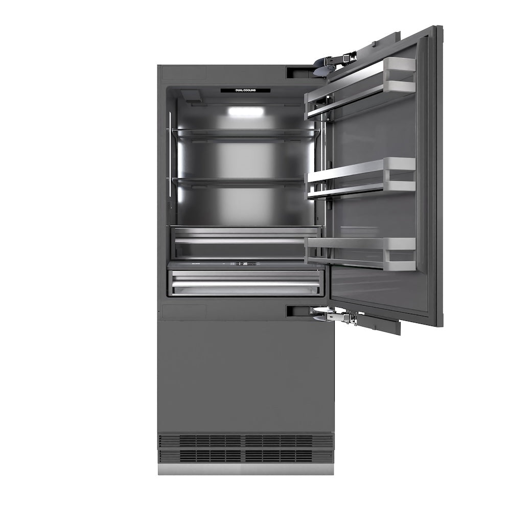 ZLINE 36 Inch Autograph 36" Built In Counter Depth Bottom Freezer Refrigerator GRBITZ36G - View 2 | Fridge.com