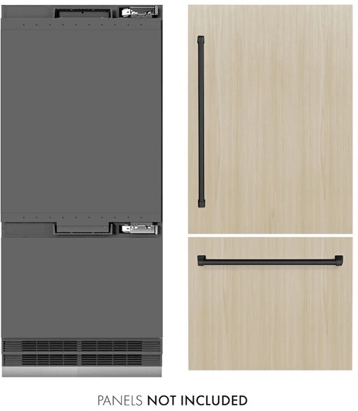 ZLINE 36 Inch autograph 36" Built In Counter Depth Bottom Freezer Refrigerator GRBITZ36MB | Fridge.com