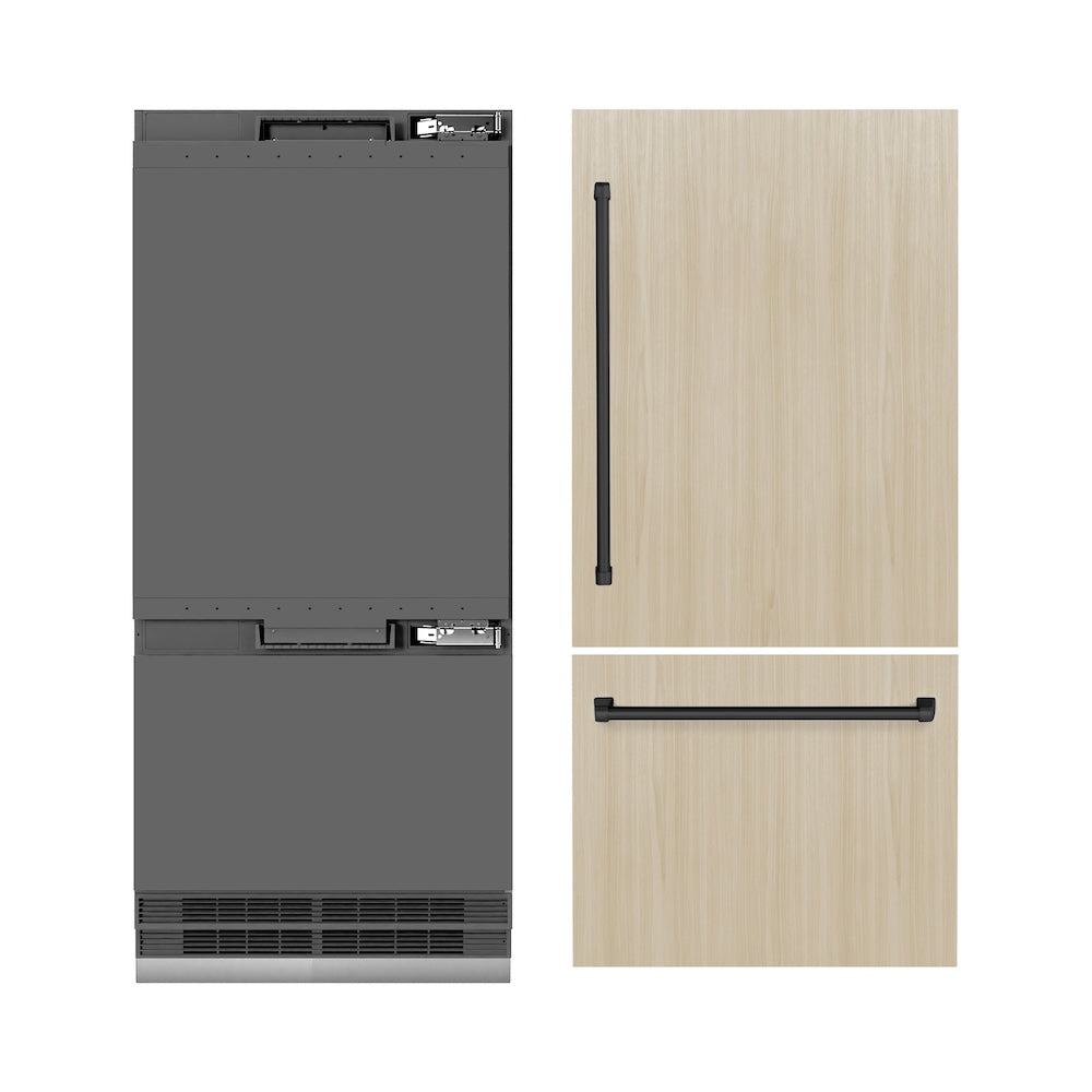 ZLINE 36 Inch Autograph 36" Built In Counter Depth Bottom Freezer Refrigerator GRBITZ36MB - View 6 | Fridge.com