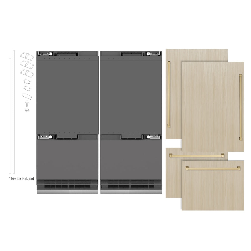 ZLINE 72 Inch Autograph 72" Built In Counter Depth French Door Refrigerator GRBITZ72CB - View 5 | Fridge.com