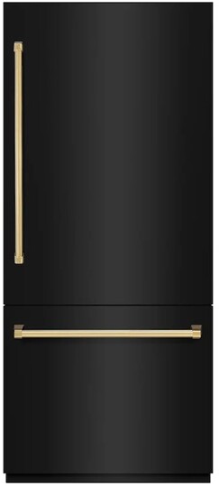 ZLINE 36 Inch autograph 36" Built In Counter Depth Bottom Freezer Refrigerator GRBITZBS36G — FIN-0019810 | Fridge.com