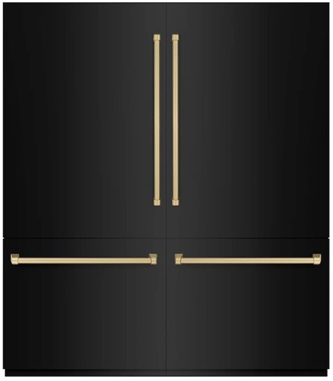 ZLINE 72 Inch autograph 72" Built In Counter Depth French Door Refrigerator GRBITZBS72CB | Fridge.com