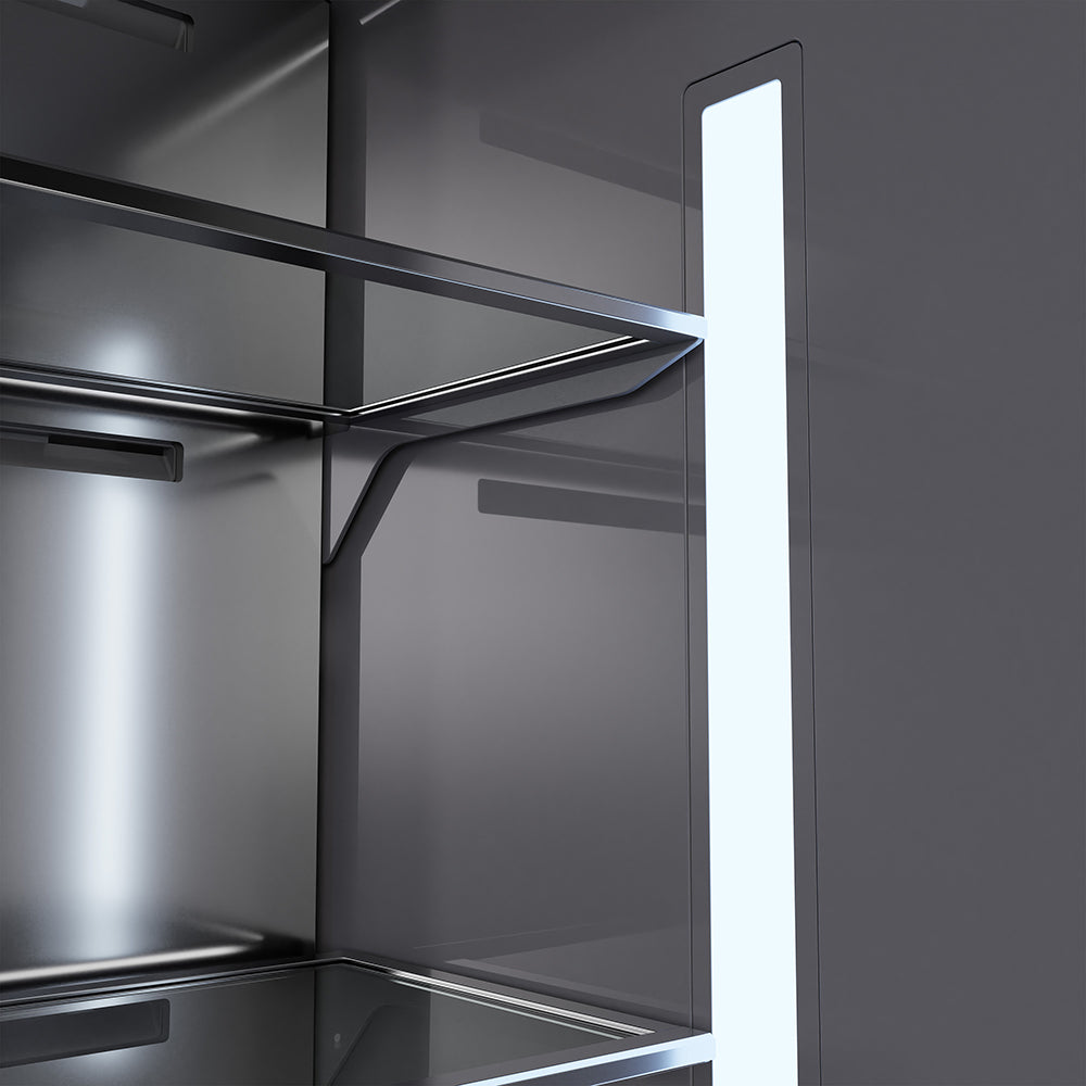ZLINE 36 Inch Autograph 36" Built In Counter Depth Bottom Freezer Refrigerator GRBITZBS36KCB - View 6 | Fridge.com