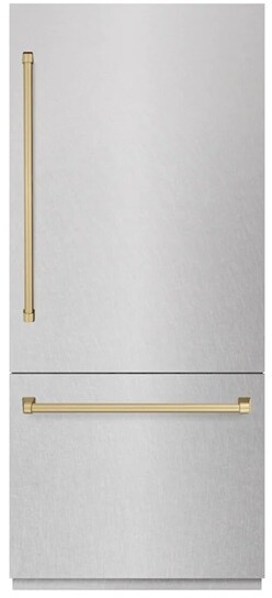 ZLINE 36 Inch autograph 36" Built In Counter Depth Bottom Freezer Refrigerator GRBITZSN36CB — FIN-0019169 | Fridge.com