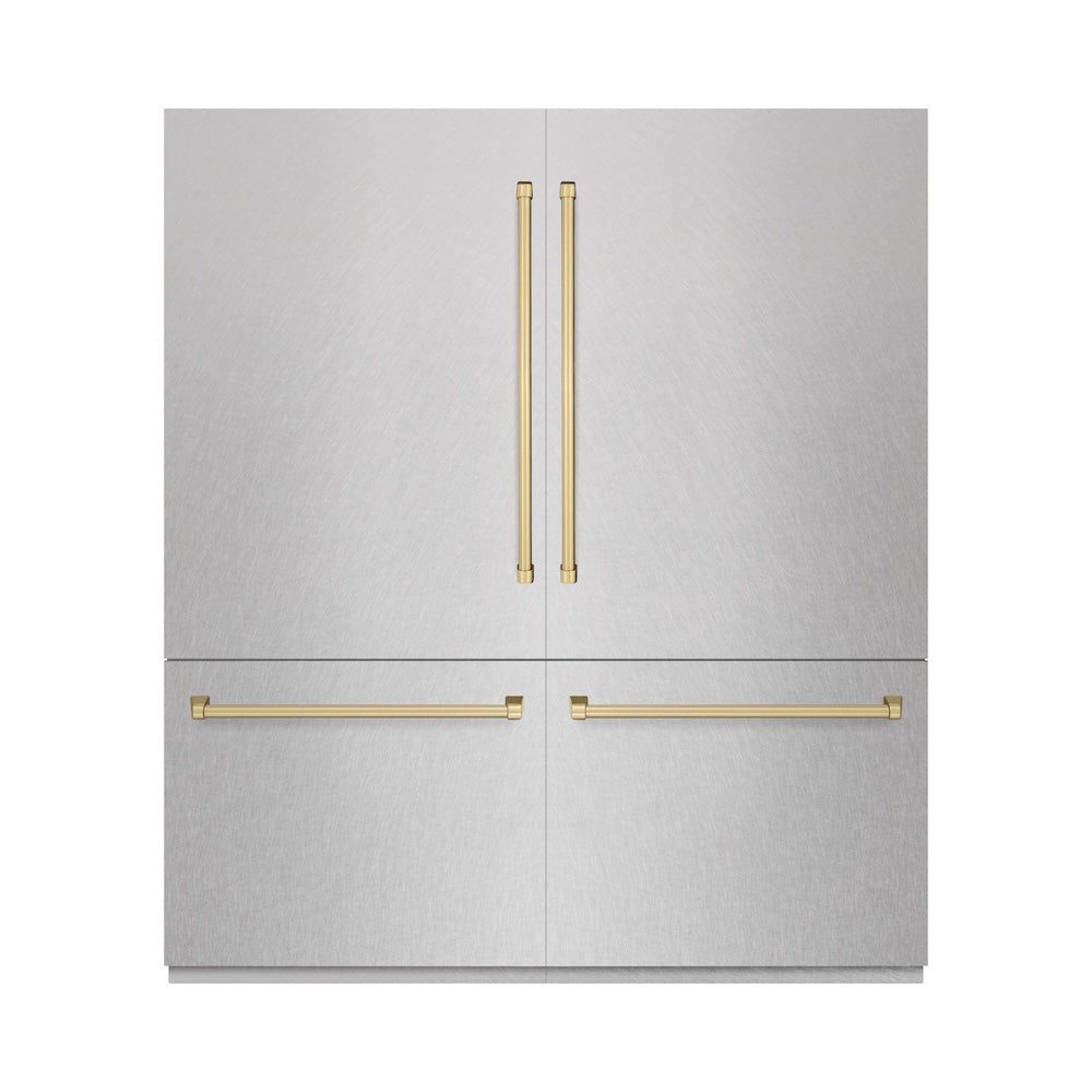 ZLINE 72 Inch Autograph 72" Built In Counter Depth French Door Refrigerator GRBITZSN72CB - View 3 | Fridge.com