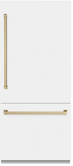 ZLINE 36 Inch autograph 36" Built In Counter Depth Bottom Freezer Refrigerator GRBITZWM36CB | Fridge.com