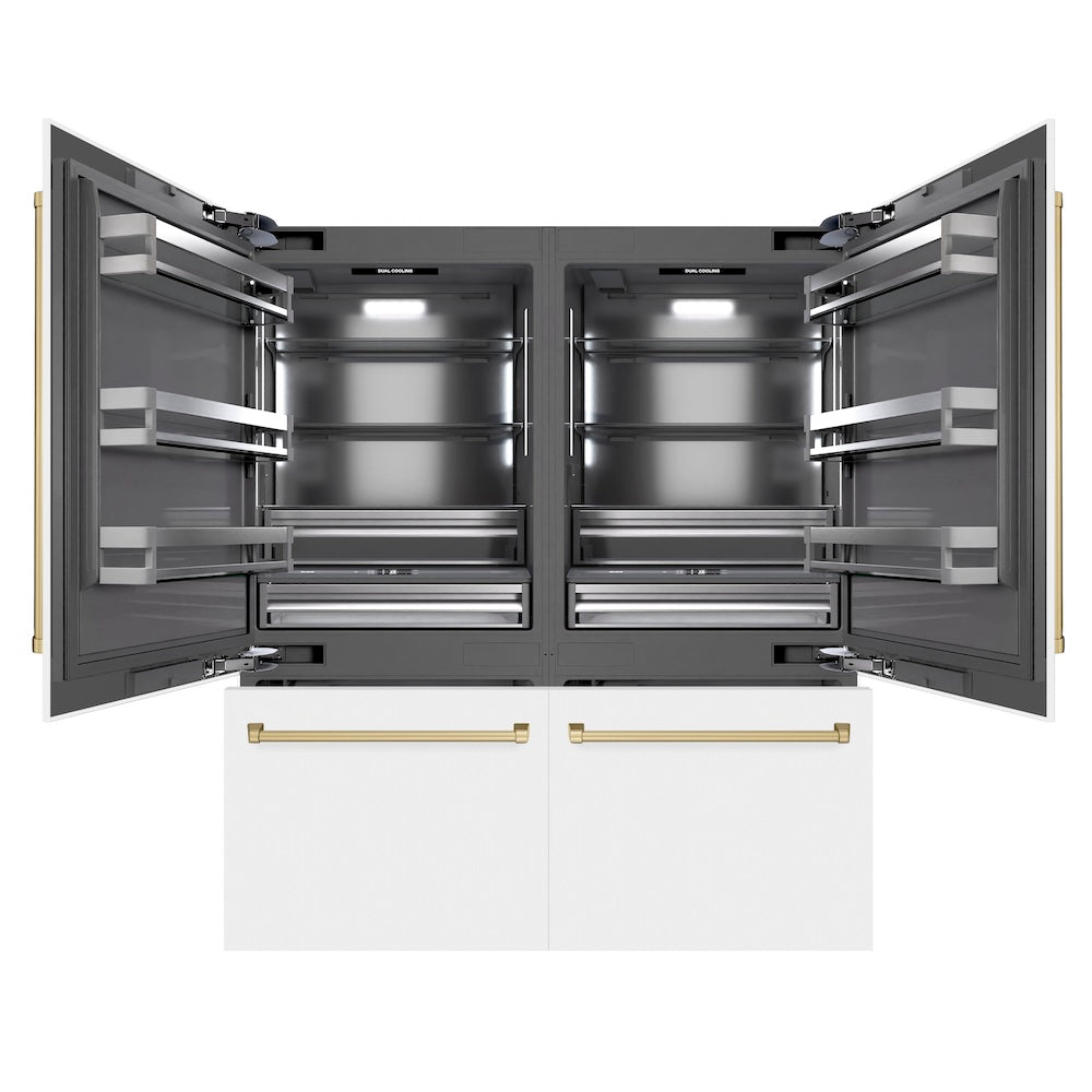 ZLINE 72 Inch Autograph 72" Built In Counter Depth French Door Refrigerator GRBITZWM72CB - View 2 | Fridge.com