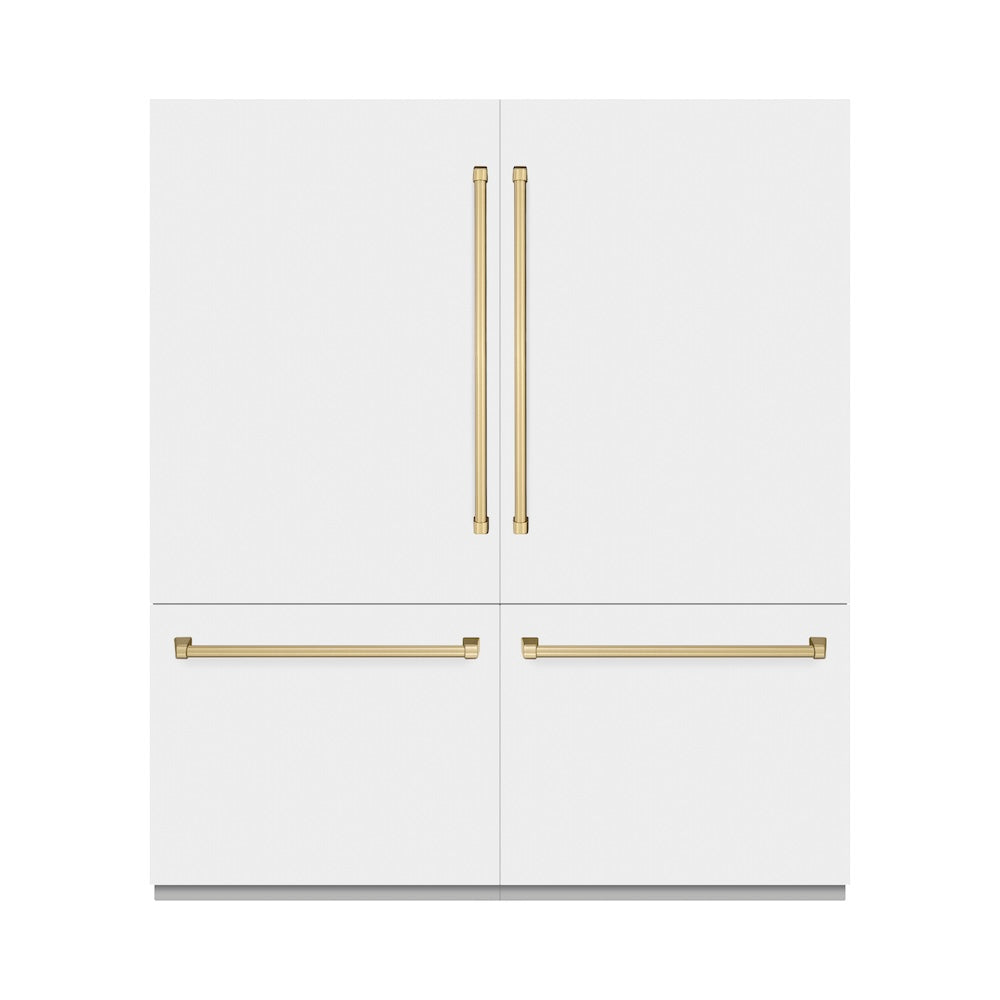 ZLINE 72 Inch Autograph 72" Built In Counter Depth French Door Refrigerator GRBITZWM72CB - View 3 | Fridge.com