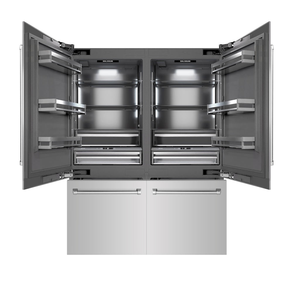 ZLINE 60 Inch 60" Built In Counter Depth French Door Refrigerator GRBIV30460 | Fridge.com