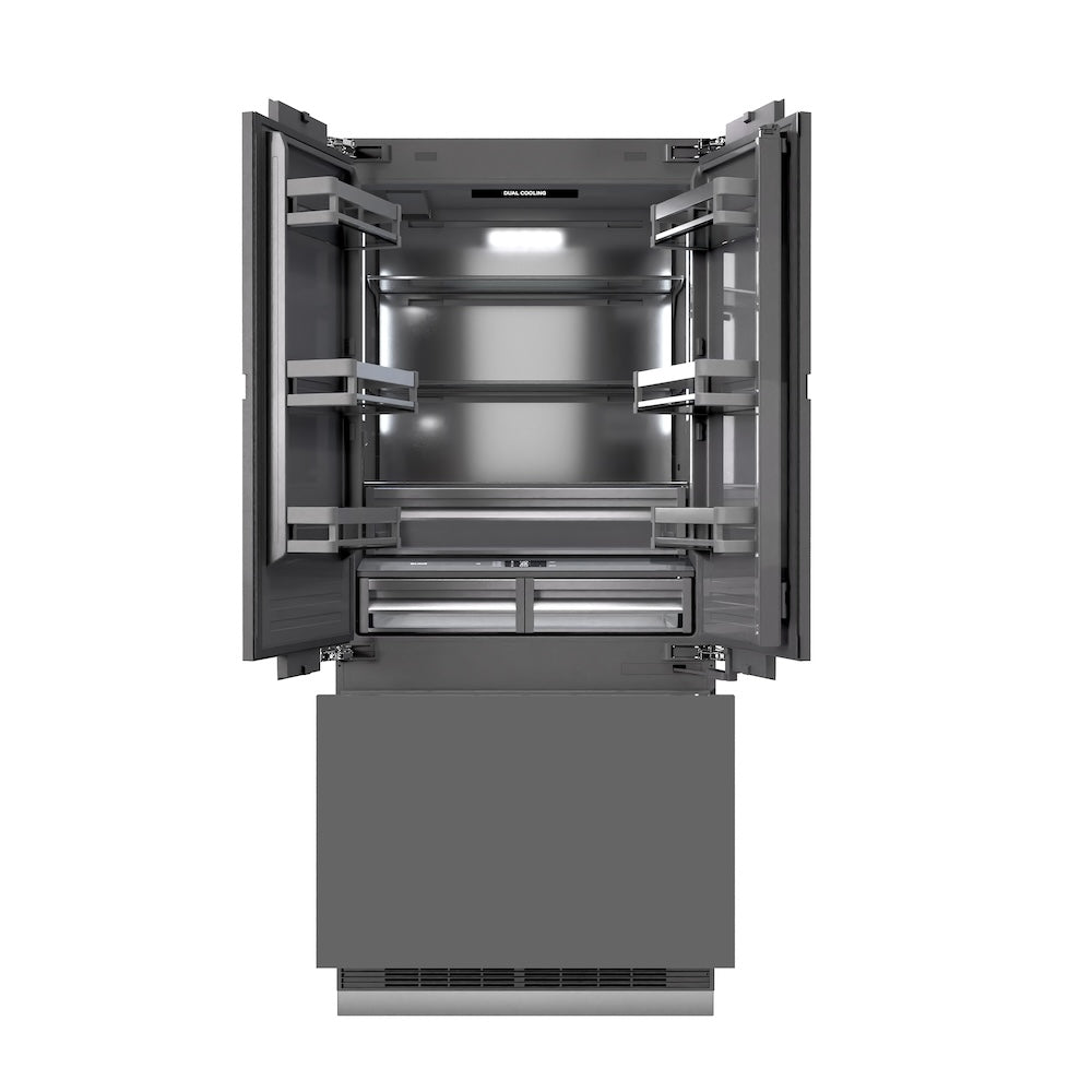 ZLINE 36 Inch 36" Built In Counter Depth French Door Refrigerator GRBIV36 | Fridge.com