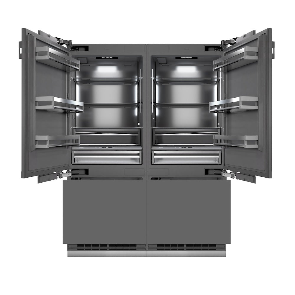 ZLINE 60 Inch Built In Counter Depth French Door Refrigerator GRBIV60 - View 2 | Fridge.com