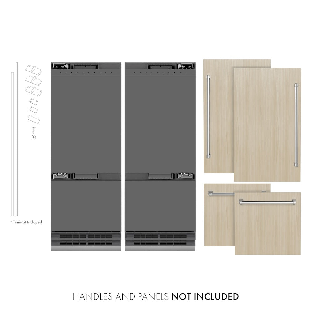 ZLINE 60 Inch Built In Counter Depth French Door Refrigerator GRBIV60 - View 3 | Fridge.com