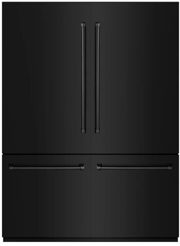 ZLINE 60 in. 32.2 cu. ft. French Door Built-In Bottom Freezer Refrigerator with Water Dispensers and Ice Makers with Graphite Gray Interior | Fridge.com