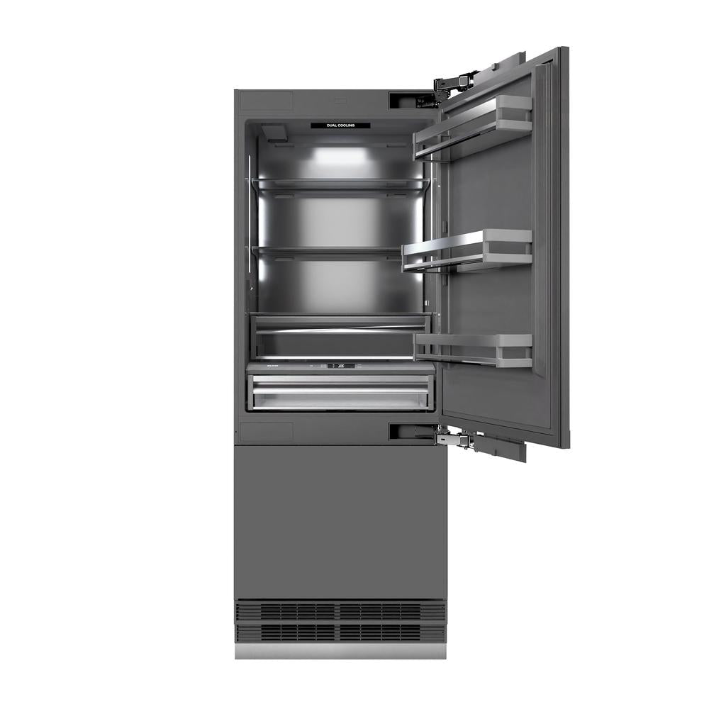 ZLINE 30 Inch autograph 30" Built In Counter Depth Bottom Freezer Refrigerator GRBIVZ30CB | Fridge.com