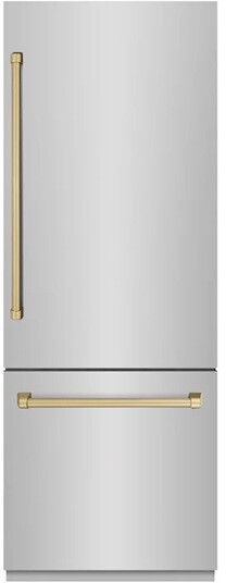ZLINE 30 Inch autograph 30" Built In Counter Depth Bottom Freezer Refrigerator GRBIVZ30430CB | Fridge.com