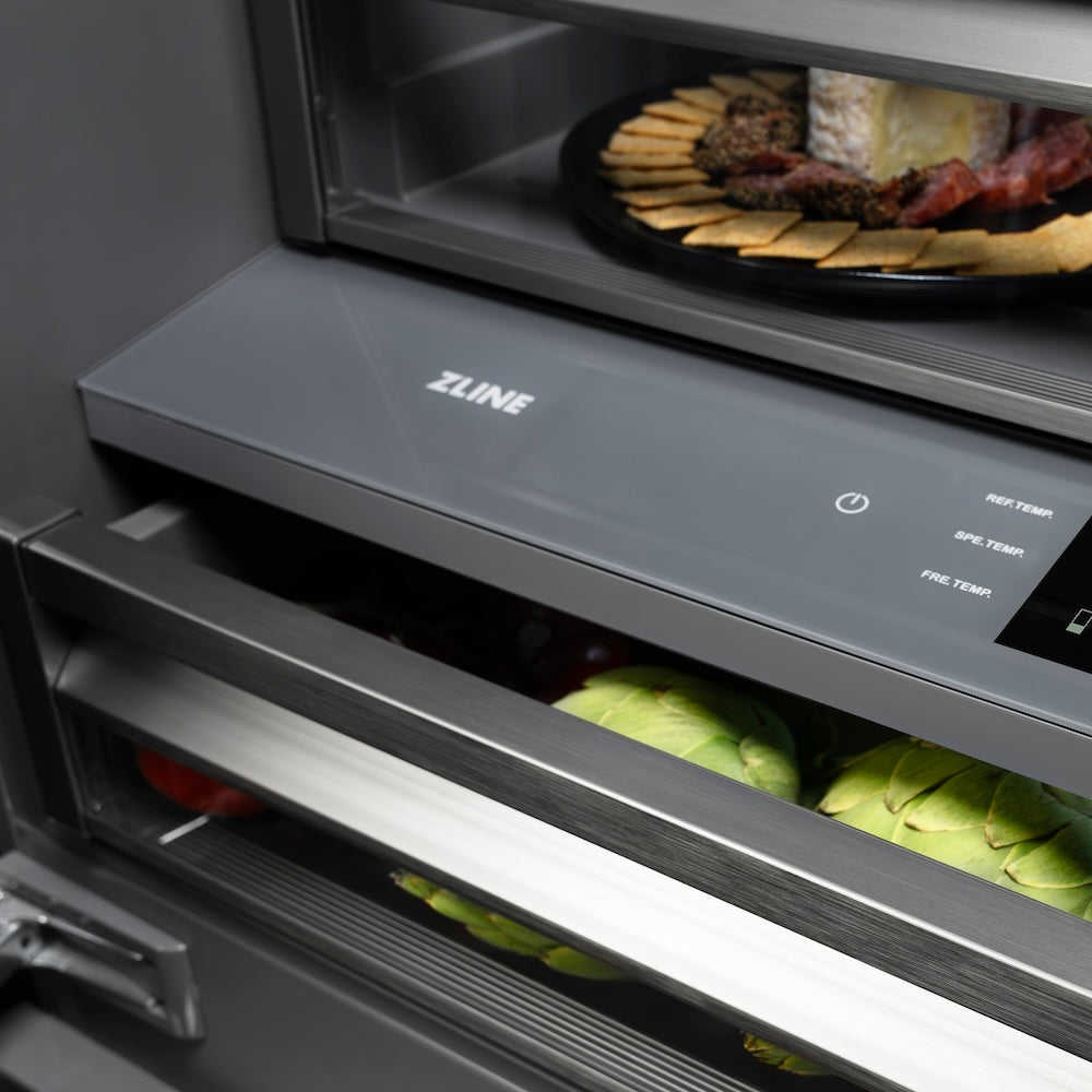 ZLINE 60 Inch Autograph 60" Built In Counter Depth French Door Refrigerator GRBIVZSN60G - View 5 | Fridge.com