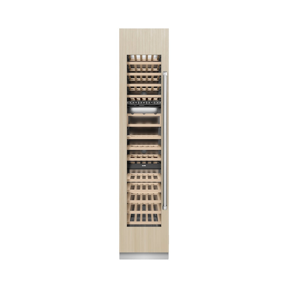 ZLINE 18 in. 9.0 cu. ft. Triple Zone 68 Bottle Panel Ready Hinge Column Wine Cooler - View 4 | Fridge.com