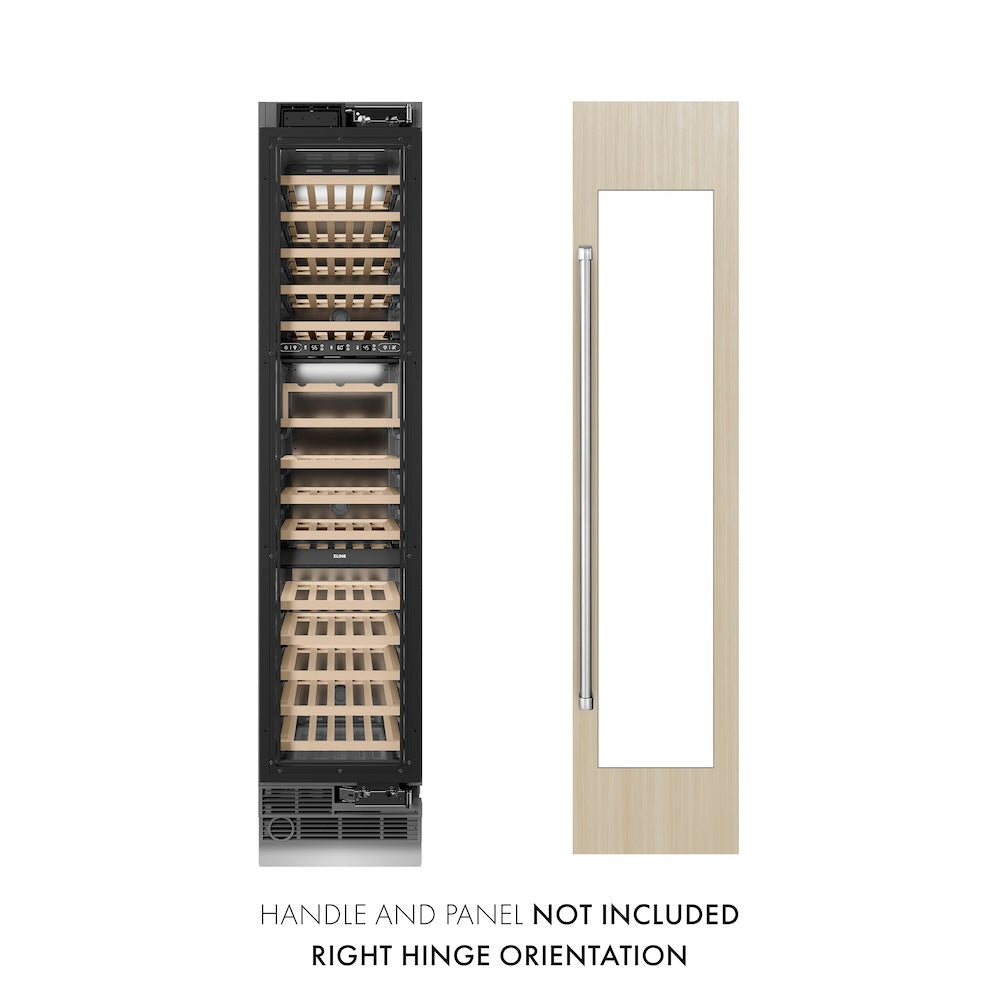 ZLINE 18 in. 9.0 cu. ft. Triple Zone 68 Bottle Panel Ready Hinge Column Wine Cooler - View 2 | Fridge.com