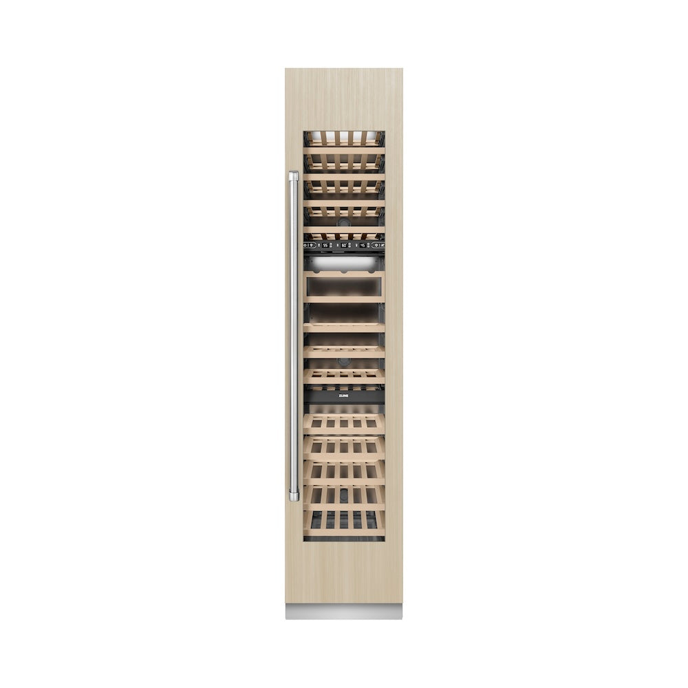 ZLINE 18 in. 9.0 cu. ft. Triple Zone 68 Bottle Panel Ready Hinge Column Wine Cooler - View 4 | Fridge.com