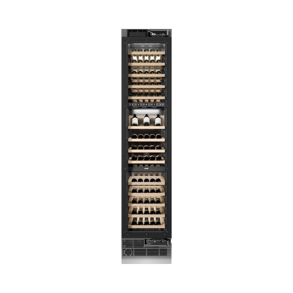ZLINE 18 in. 9.0 cu. ft. Triple Zone 68 Bottle Panel Ready Hinge Column Wine Cooler - View 6 | Fridge.com