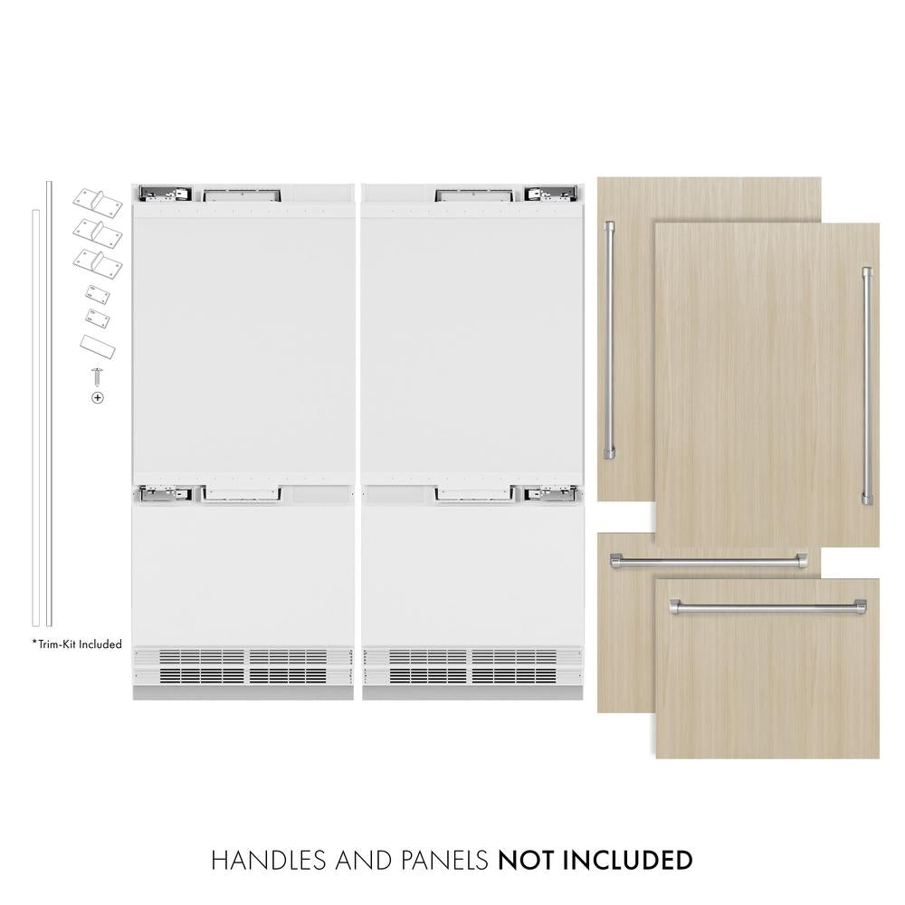 ZLINE 72 Inch 72" Built In Counter Depth French Door Refrigerator RBIT72 - View 2 | Fridge.com