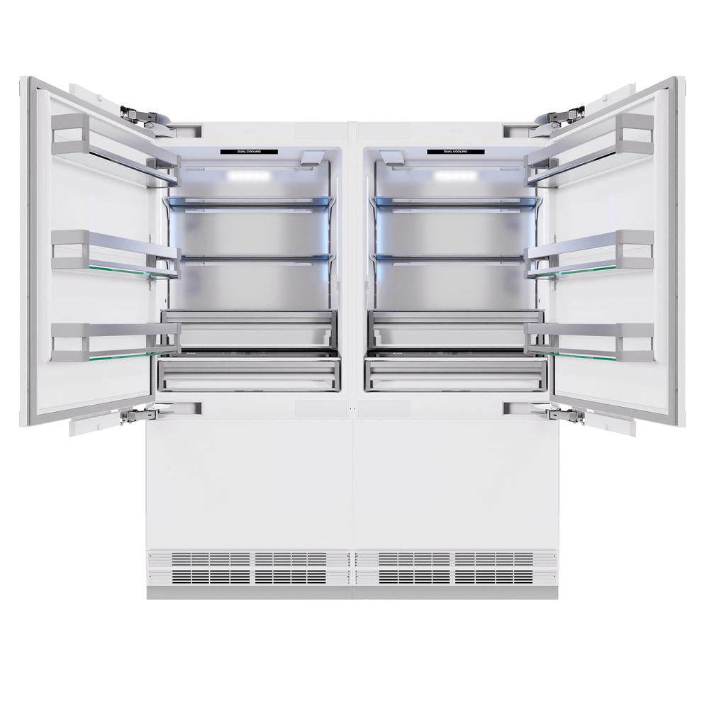 ZLINE 72 Inch 72" Built In Counter Depth French Door Refrigerator RBIT72 - View 3 | Fridge.com