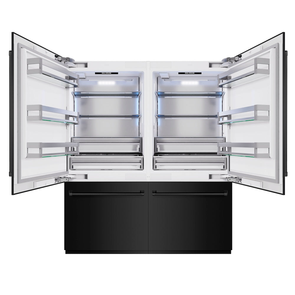 ZLINE 72 Inch 72" Built In Counter Depth French Door Refrigerator RBITBS72 - View 3 | Fridge.com