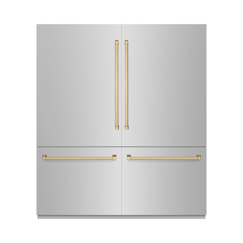 ZLINE 72 Inch Autograph 72" Built In Counter Depth French Door Refrigerator RBITZ30472CB - View 2 | Fridge.com