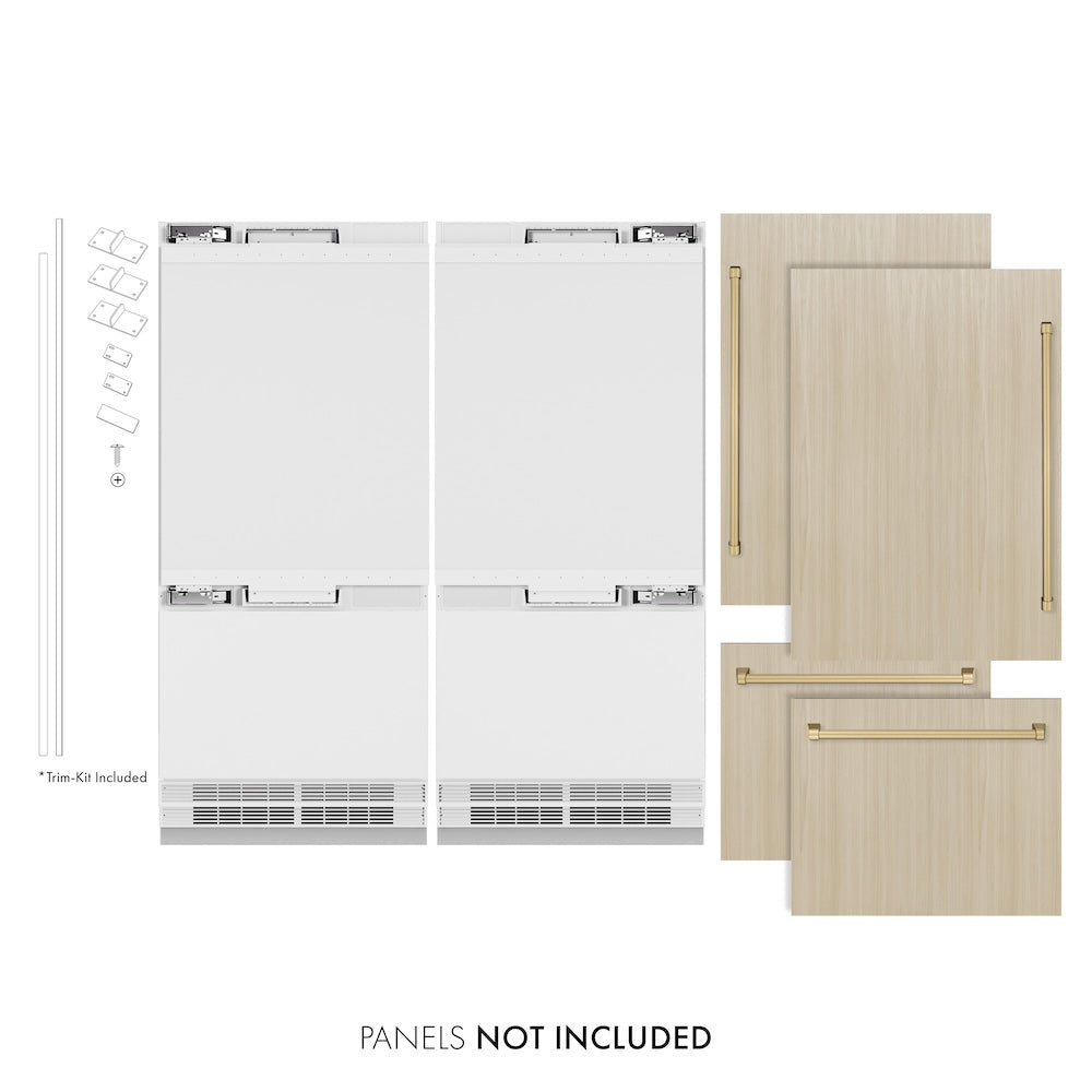 ZLINE 72 Inch Autograph 72" Built In Counter Depth French Door Refrigerator RBITZ72CB - View 2 | Fridge.com