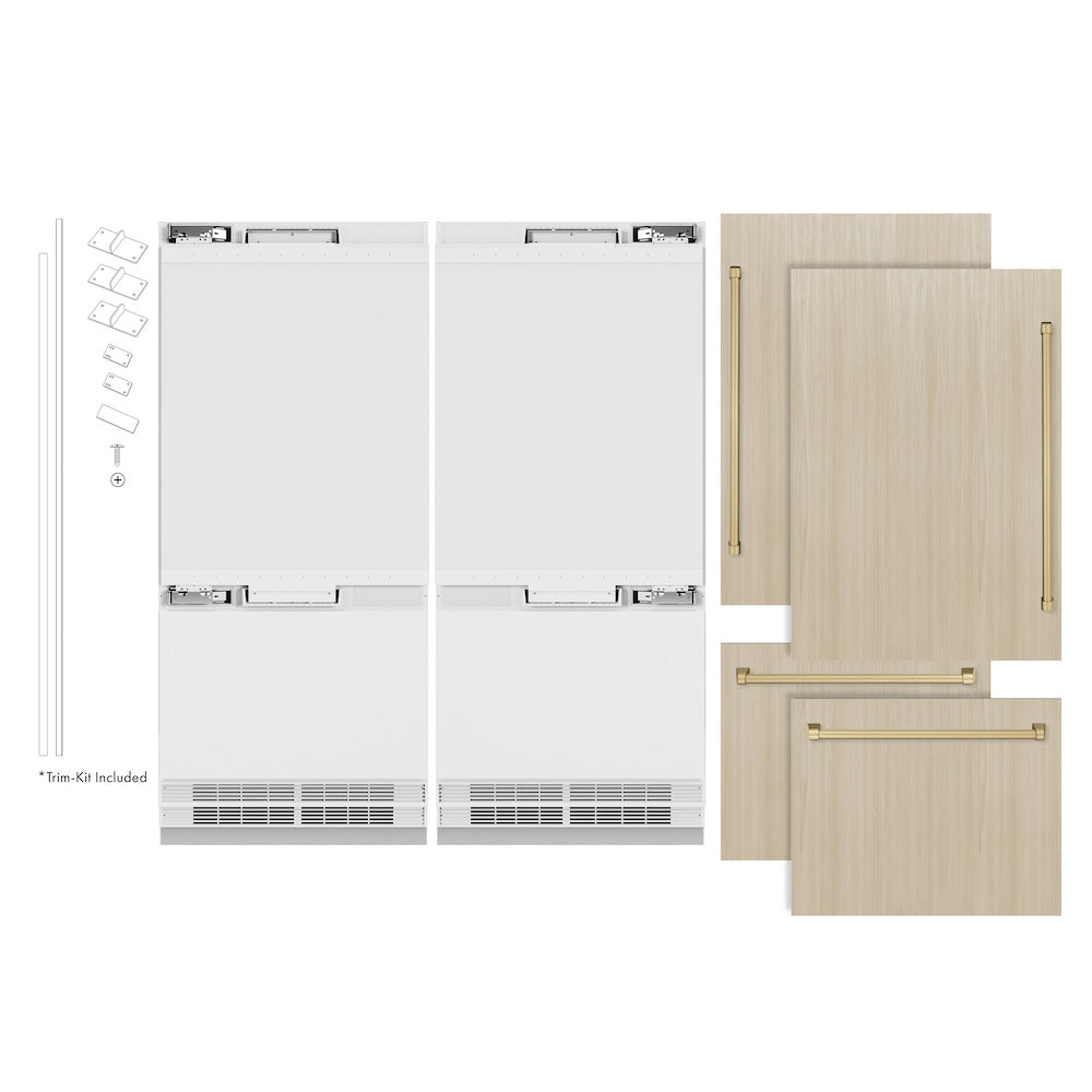 ZLINE 72 Inch Autograph 72" Built In Counter Depth French Door Refrigerator RBITZ72CB - View 5 | Fridge.com