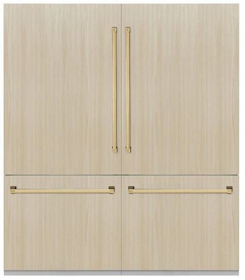 ZLINE Autograph Edition 72 in. 39.6 cu. ft. Panel Ready French Door Built-In Bottom Freezer Refrigerator with Water Dispensers and Ice Makers and Acce | Fridge.com