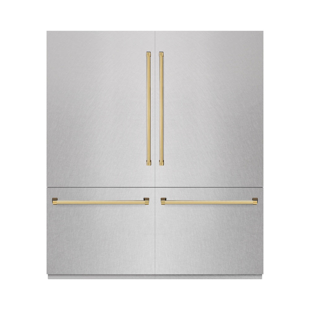 ZLINE 72 Inch autograph 72" Built In Counter Depth French Door Refrigerator RBITZSN72G | Fridge.com