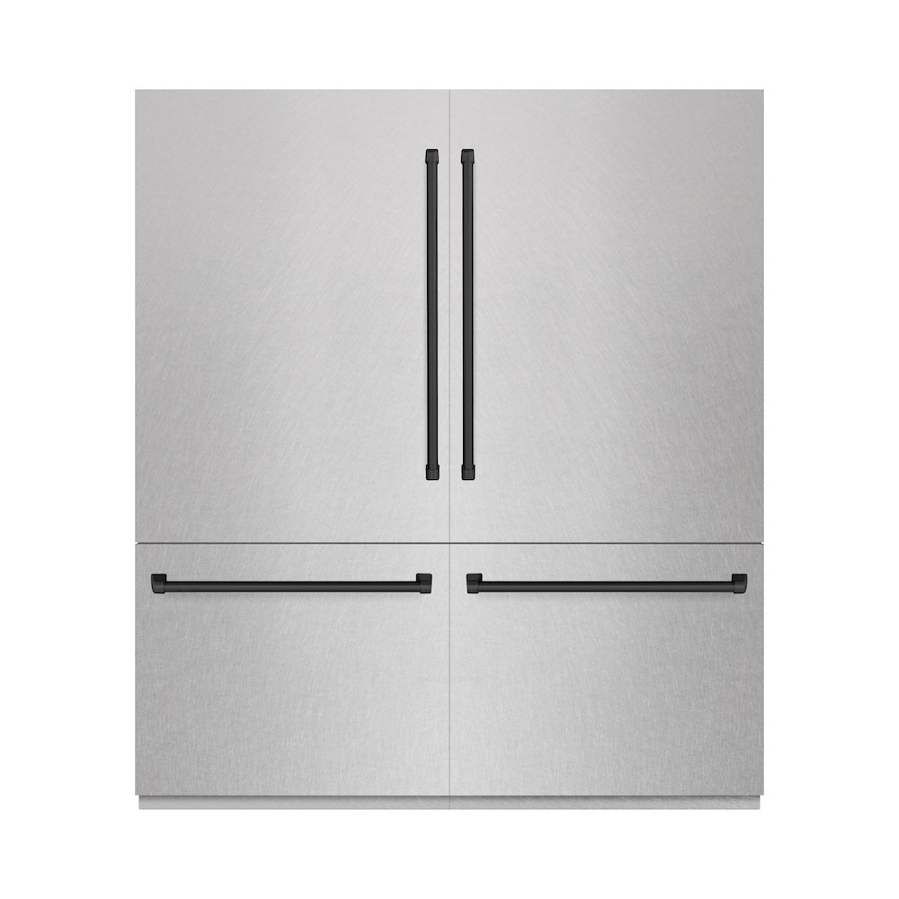 ZLINE 72 Inch autograph 72" Built In Counter Depth French Door Refrigerator RBITZSN72MB | Fridge.com