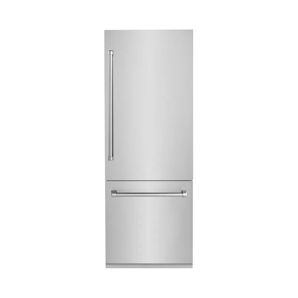 ZLINE Autograph Edition 30 in. 16.1 cu. ft. Built-In Bottom Freezer Refrigerator With Water Dispenser And Ice Maker - View 2 | Fridge.com