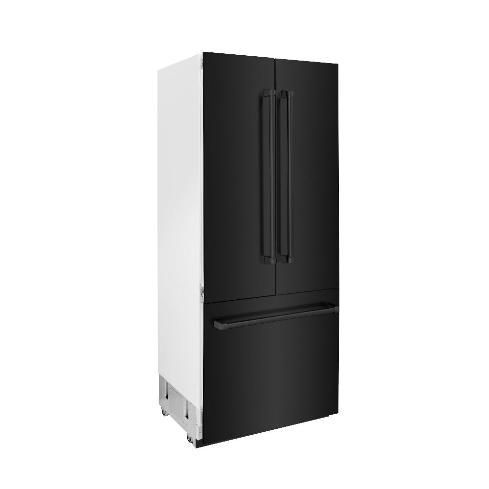 ZLINE 36 Inch Built In Counter Depth French Door Refrigerator RBIVBS36 - View 3 | Fridge.com