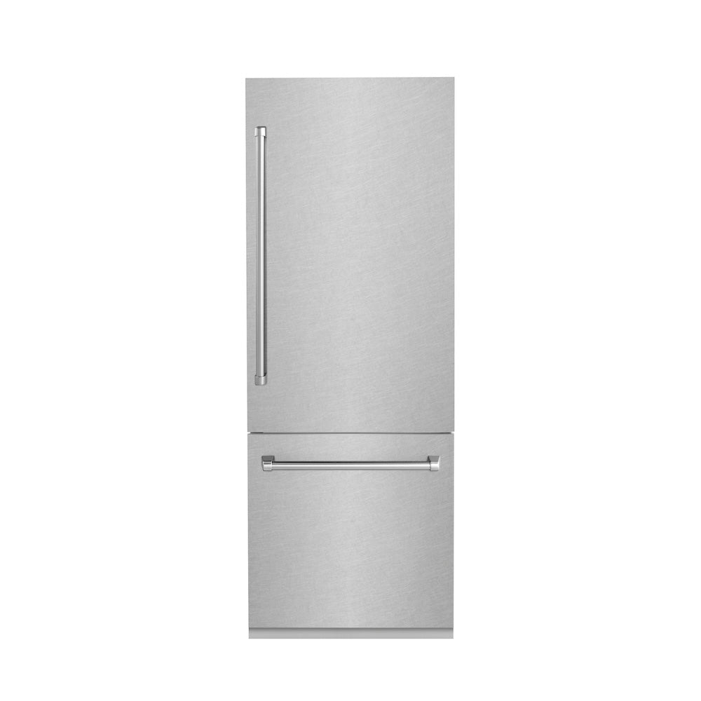 ZLINE 30 Inch Built In Counter Depth Bottom Freezer Refrigerator RBIVSN30 - View 6 | Fridge.com